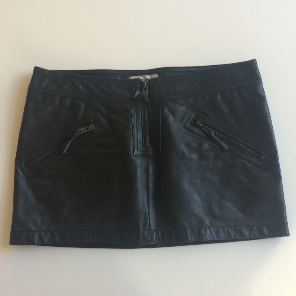 Leather skirt, 100% genuine leather